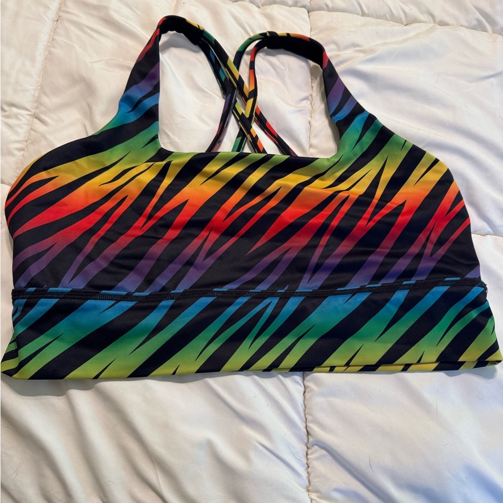 CVG Constantly Varied Gear Fruit Stripe Longline Bra size XL